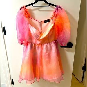 Cider pink tulle babydoll dress
